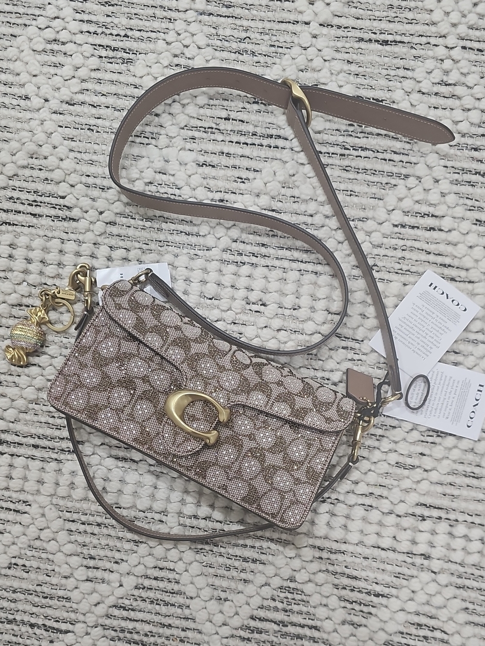 BNWT Coach Tabby Shoulder Bag 26 in Crystal Signature Jacquard